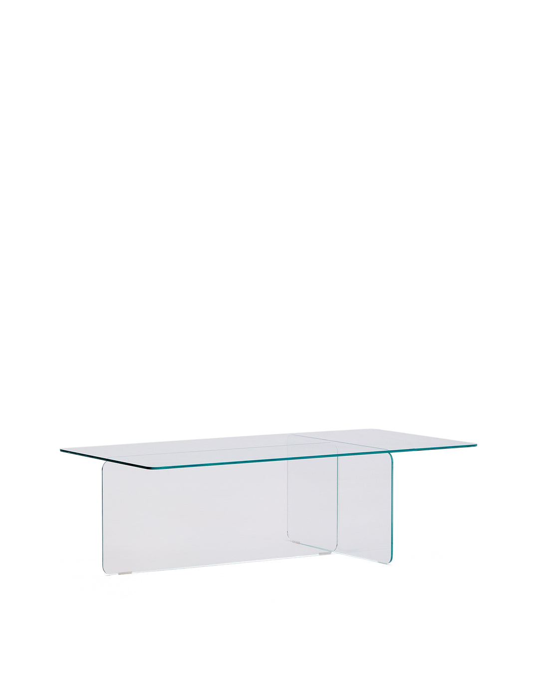 KAVE HOME Zaren sofabord rektangulær klar hærdet glas 120x60