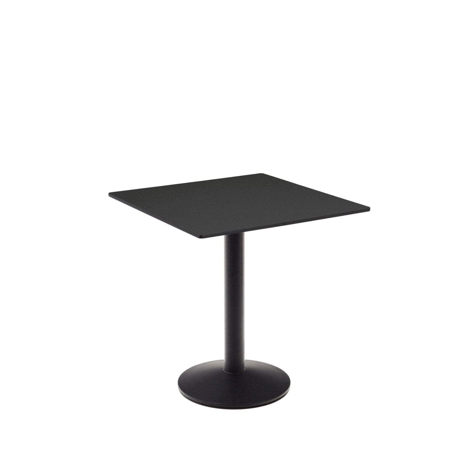 Produktbillede af KAVE HOME Esilda havebord kvadratisk sort HPL og sort metal 70x70x70 i premium kvalitet
