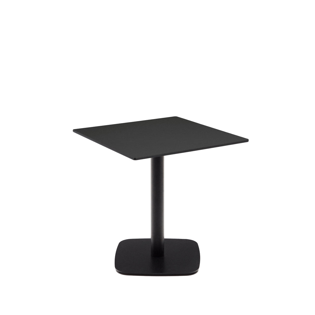 KAVE HOME Dina havebord kvadratisk sort HPL og sort metal 68x68x70