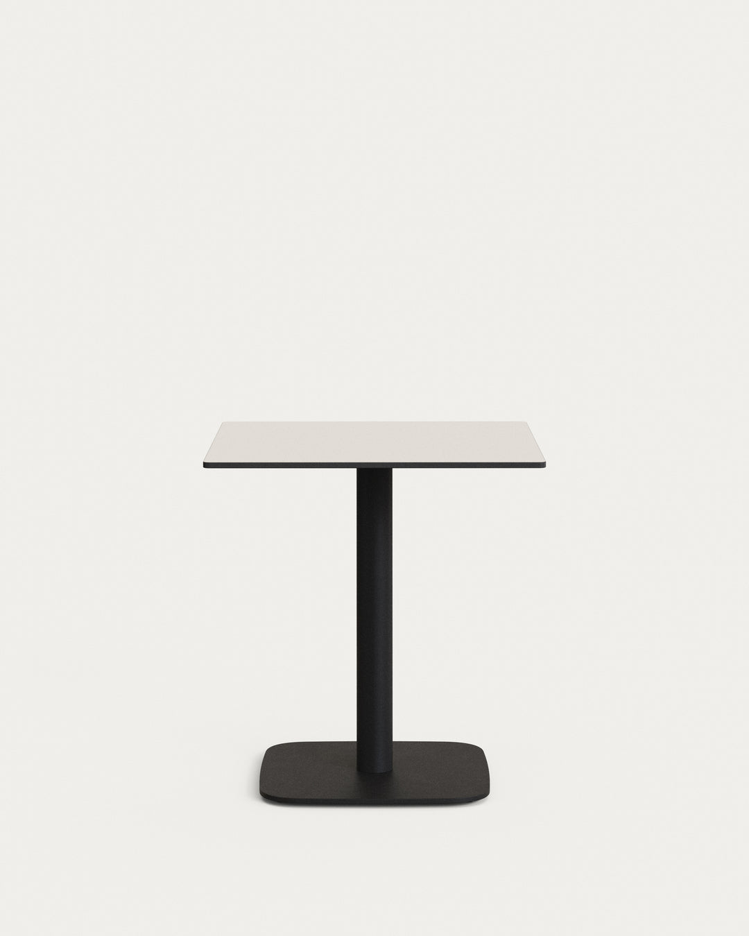 Produktbillede af KAVE HOME Dina havebord kvadratisk hvid HPL og sort metal 68x68x70 i premium kvalitet