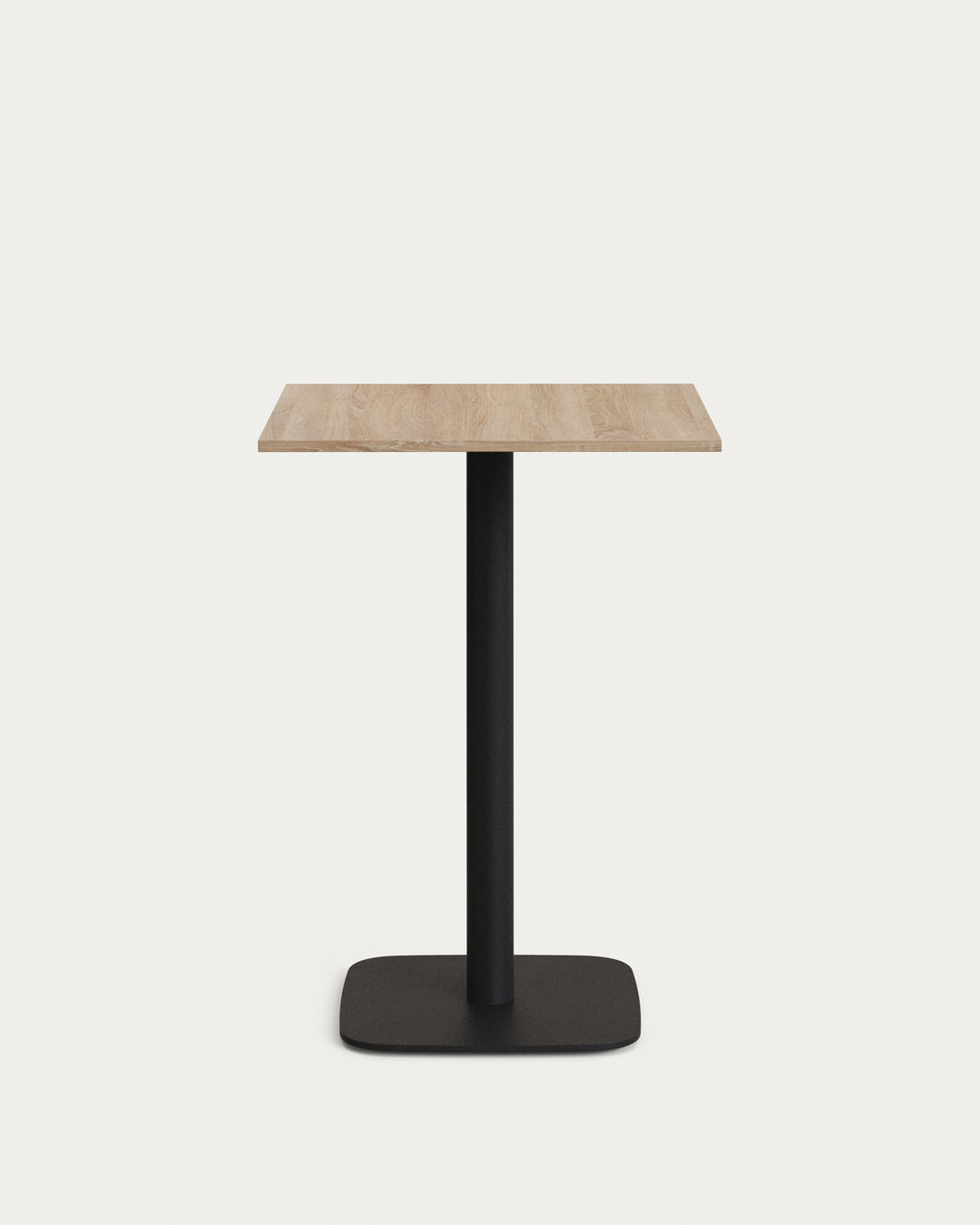 Produktbillede af KAVE HOME Dina barbord kvadratisk naturfinish melamin og sort metal 60x60 i premium kvalitet