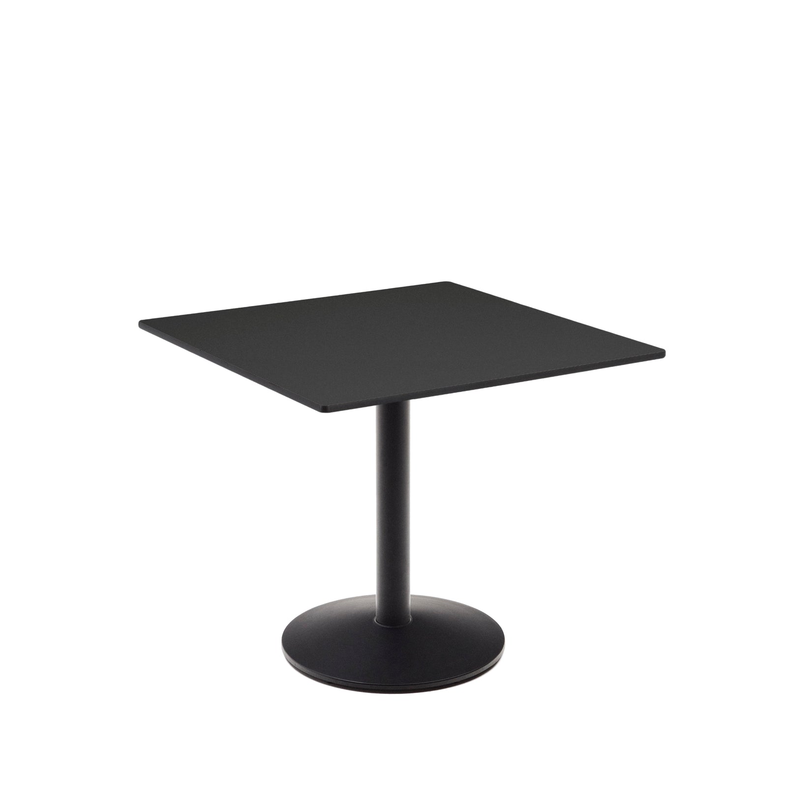 Produktbillede af KAVE HOME Esilda havebord kvadratisk sort HPL og sort metal 90x90x70 i premium kvalitet