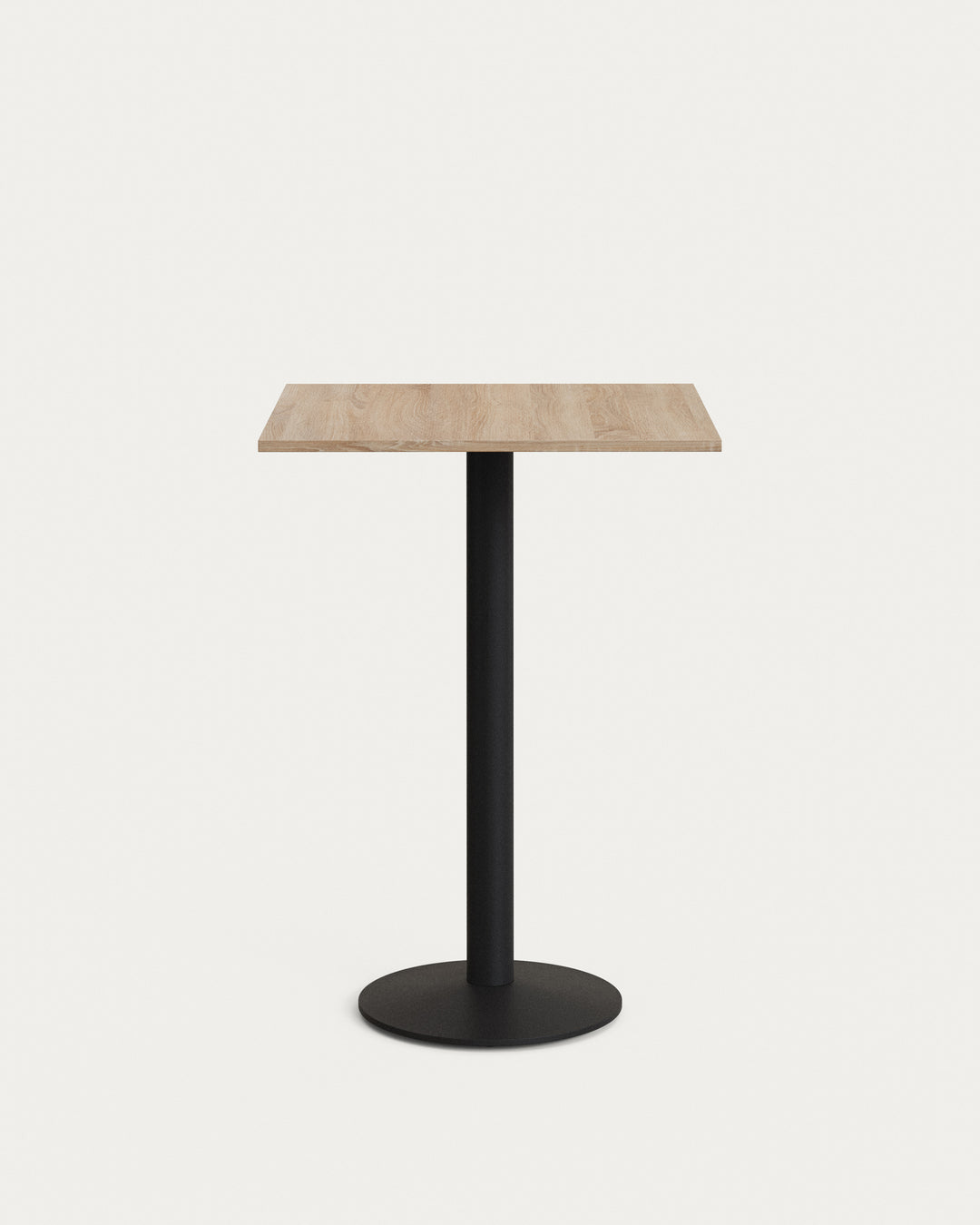 Produktbillede af KAVE HOME Esilda barbord kvadratisk naturfinish melamin og sort metal 60x60 i premium kvalitet