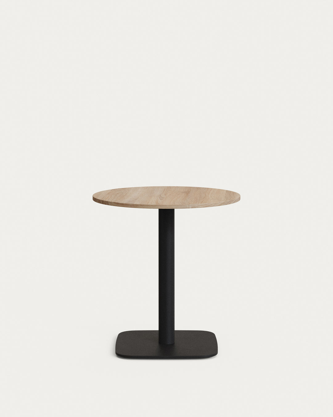 Produktbillede af KAVE HOME Dina cafébord rund naturfinish melamin og sort metal Ø69,5 i premium kvalitet