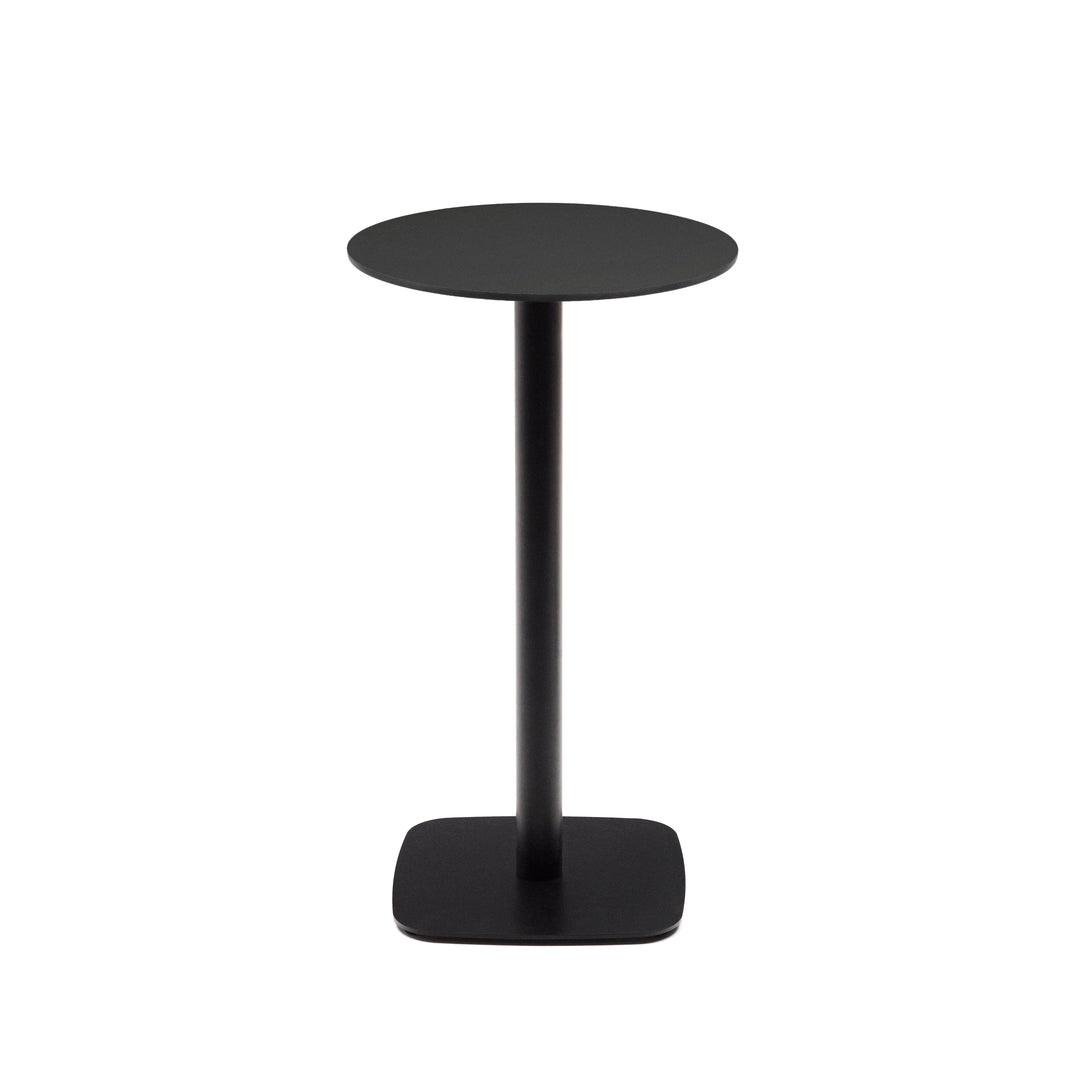 Produktbillede af KAVE HOME Dina højt udendørs barbord rund sort HPL og sort metal Ø60x96 i premium kvalitet