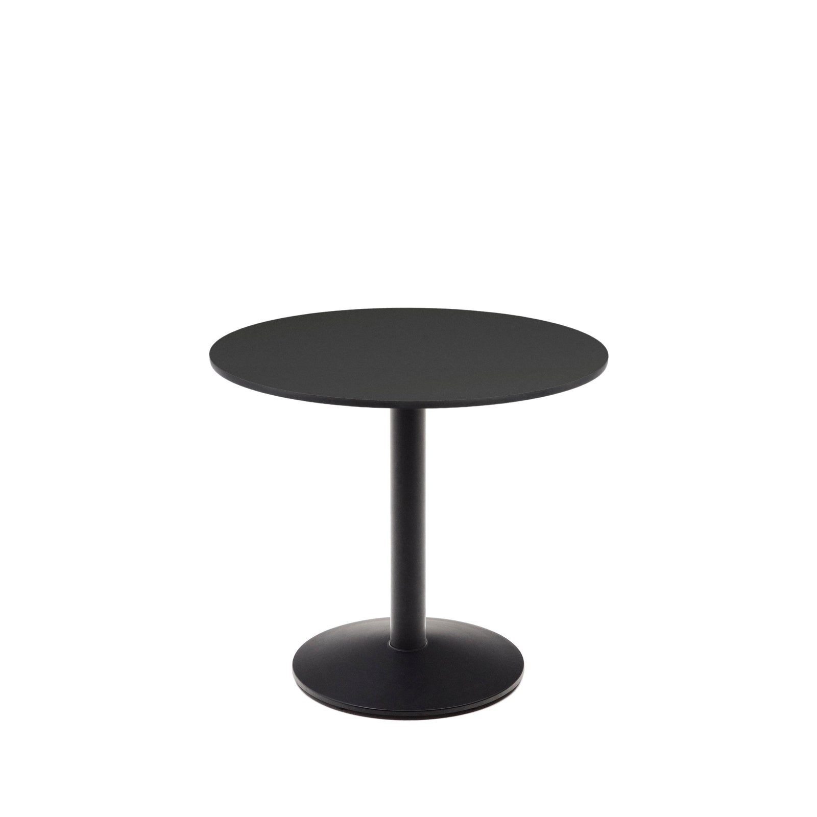 Produktbillede af KAVE HOME Esilda havebord rund sort HPL og sort metal Ø90x70 i premium kvalitet