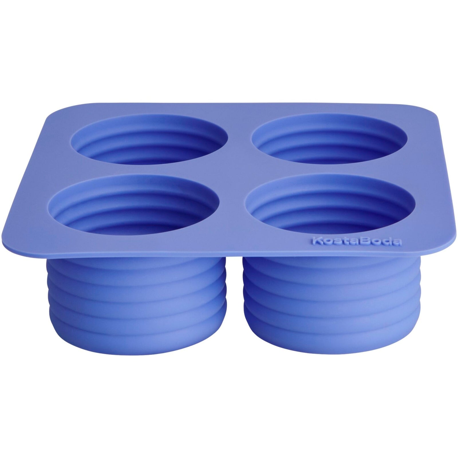 Kosta boda Kosta Boda Viva Iskubsform 4 stk, havblå – close-up (Isterningform)
