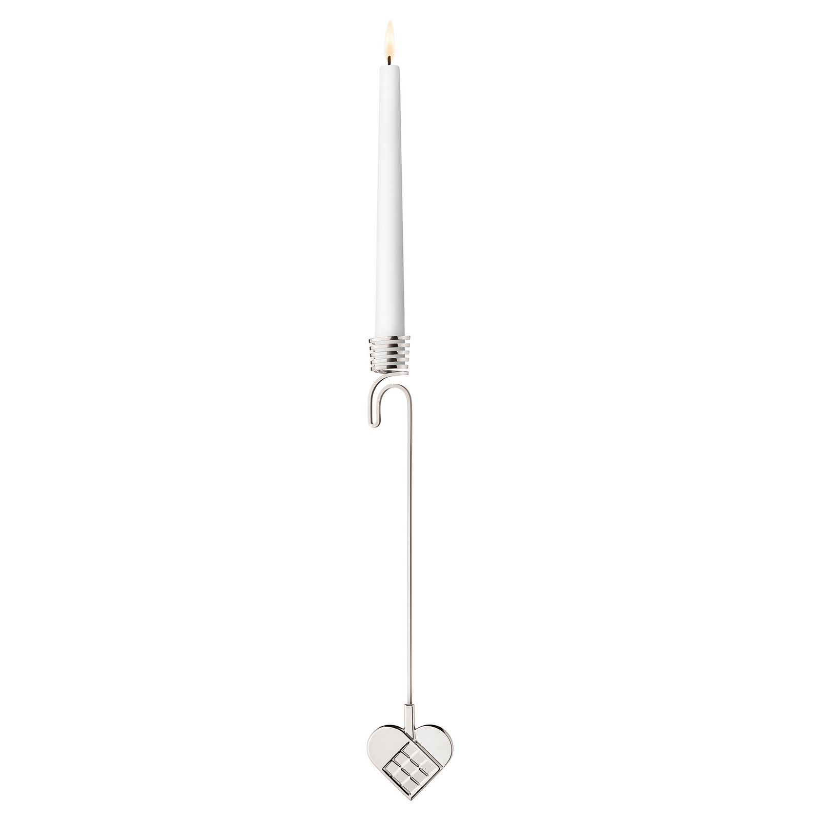 Georg jensen Georg Jensen CC 2025 Lysestage Hjerte Palladium – close-up (Juledekoration)