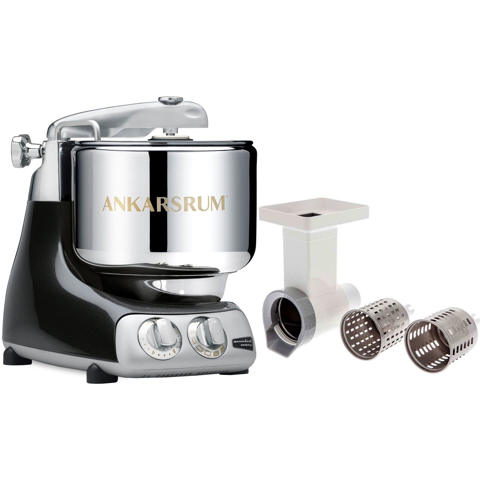 Ankarsrum Ankarsrum Assistent AKM 6230 røremaskine + grøntsagssnitter, black diamond ❤ produktfoto (Røremaskiner)