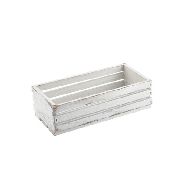 Se Hvid Trækasse Til Borddækning & Opbevaring 25 x 12 x 7.5cm ⇒ Udsalg og Tilbud Nu