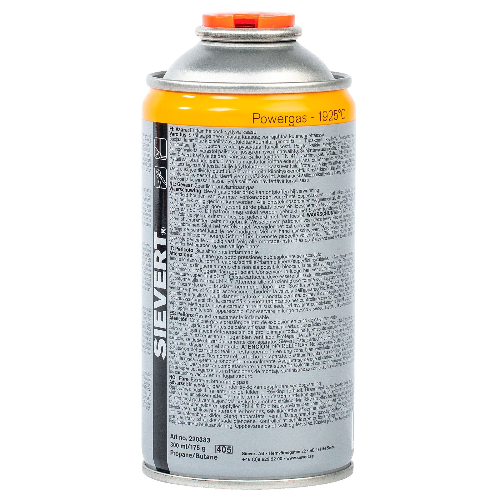 Sievert Sievert Gasflaske – produktfoto (Gasflaske)