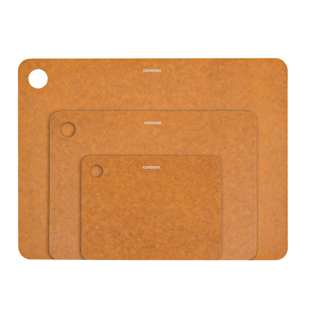 Combekk Combekk Skærebræt, brun, 3 stk. – vinkelbillede (Skærebrætssæt)