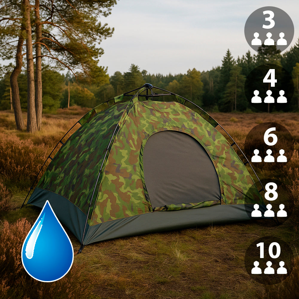 Produktbillede af Quick-Up Camouflagetelt til 3 8 personer 6 på tilbud