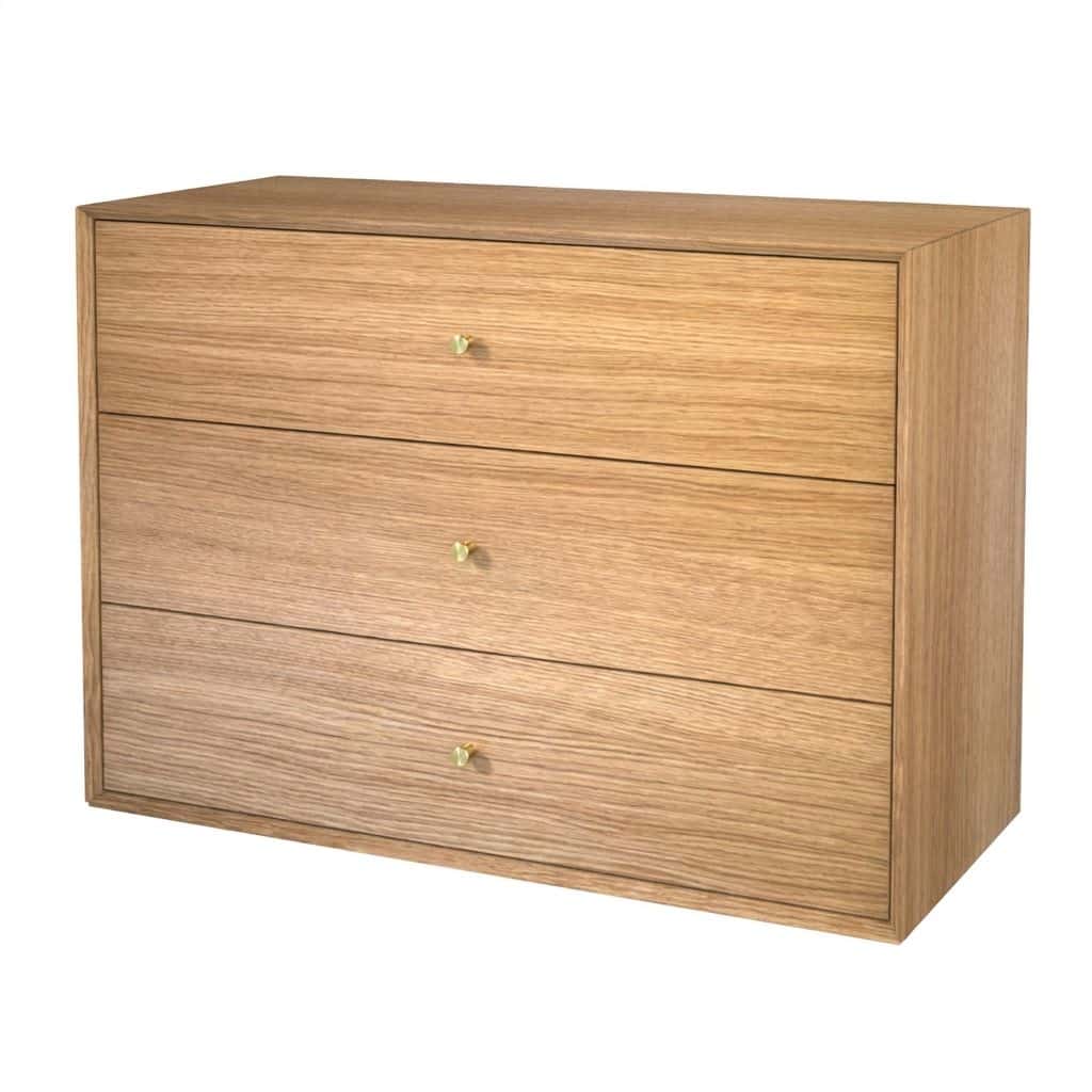 The Wood Box 5476 kommode med tre skuffer til organisering, Storage & Shelves