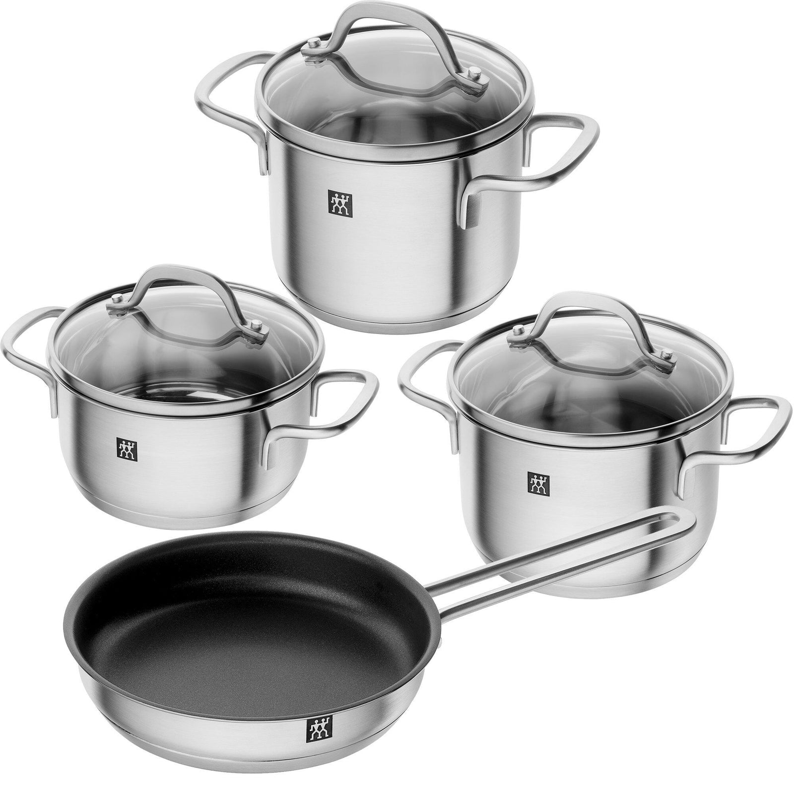 Zwilling Zwilling Pico grydesæt, 4 dele + 3 glaslåg – produktbillede (Grydesæt & Kasseroller)
