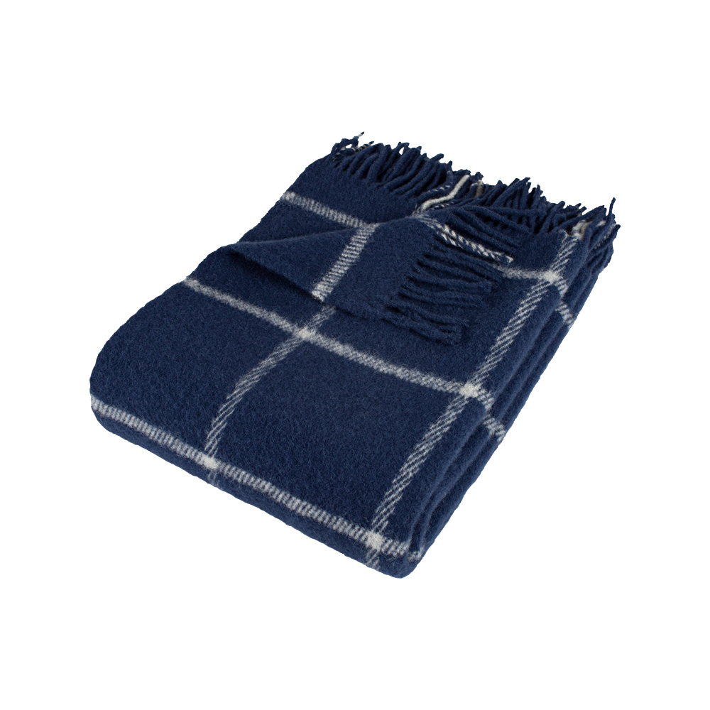Produktbillede af THOR Blue uldplaid på tilbud i høj kvalitet