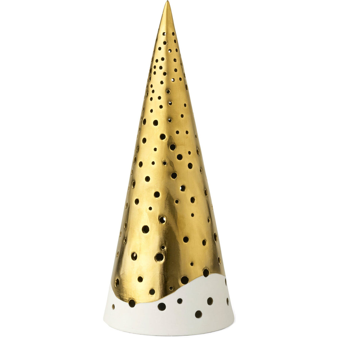Kähler Kähler Nobili fyrfadsstage guld, 25,5 cm – vinkelbillede (Lanterne)