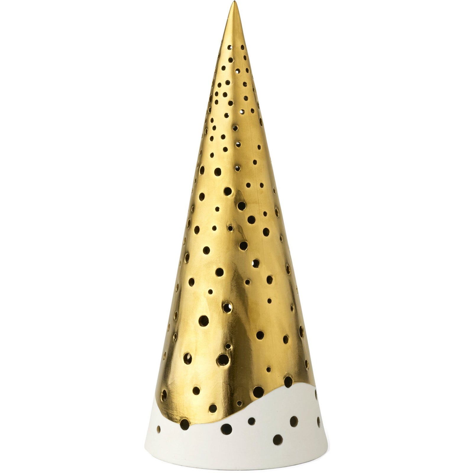 Kähler Kähler Nobili fyrfadsstage guld, 25,5 cm – vinkelbillede (Lanterne)