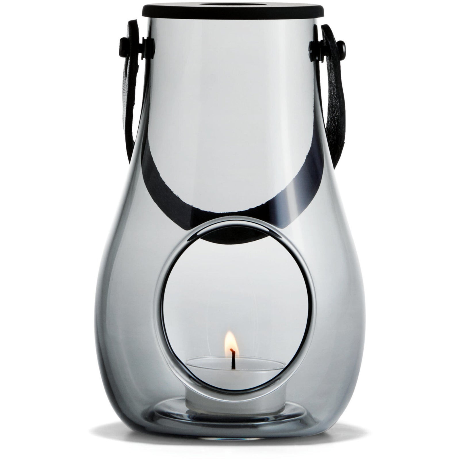 Holmegaard Holmegaard DWL lanterne, 16 cm, røggrå – vinkelbillede (Lanterne)