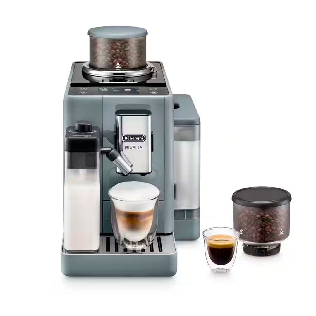 Delonghi Delonghi Rivelia EXAM440.55.G Helautomatisk kaffemaskine, grå – produktfoto (Espressomaskiner)