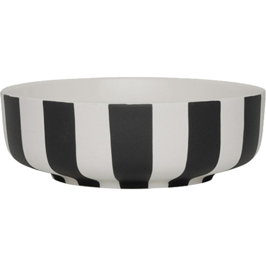 Oyoy living design Oyoy living design Toppu skål lille Ø13, hvid/sort – detaljebillede (Skål)