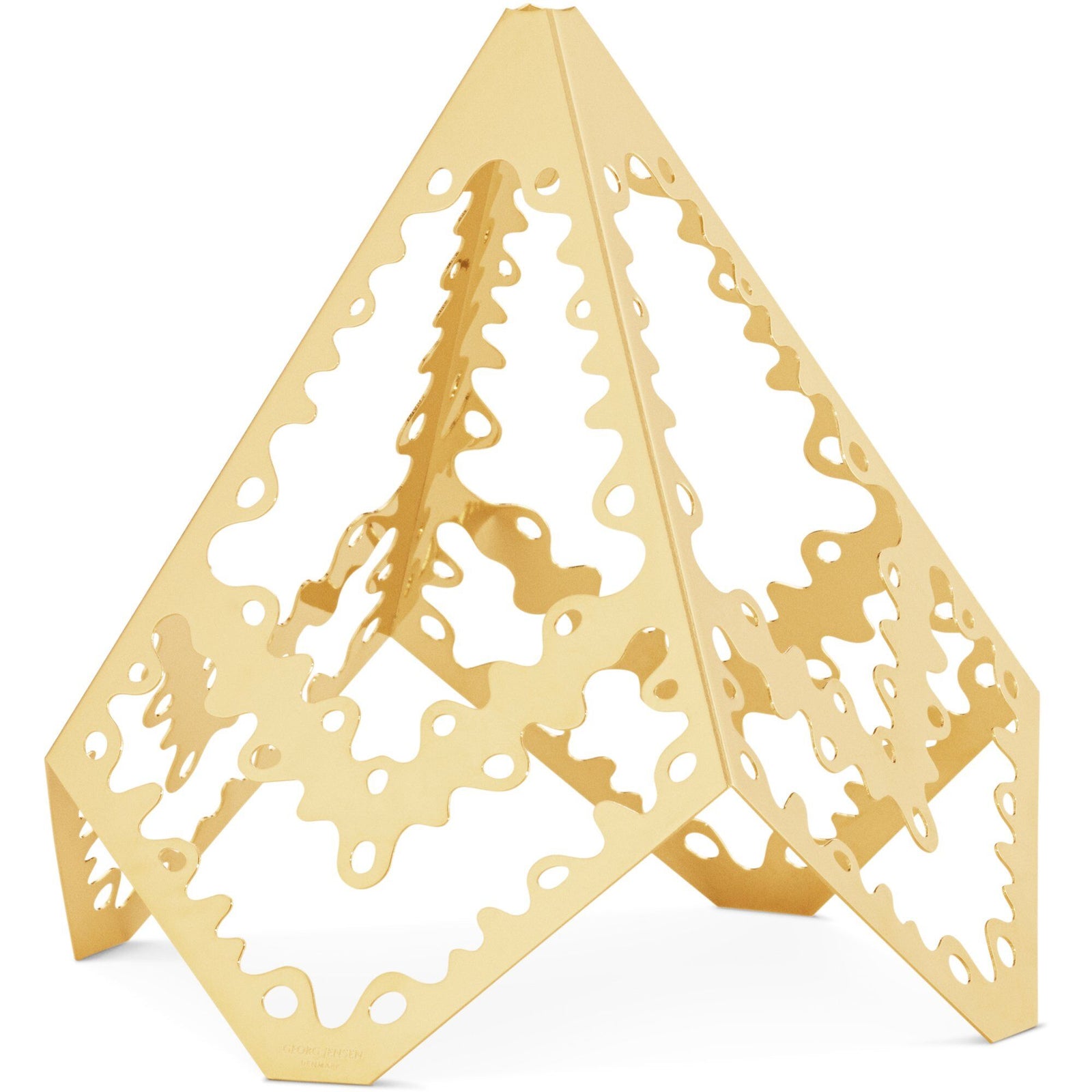 Georg jensen Georg jensen 2022 juletræ, guld, lille – vinkelbillede (Julepynt)