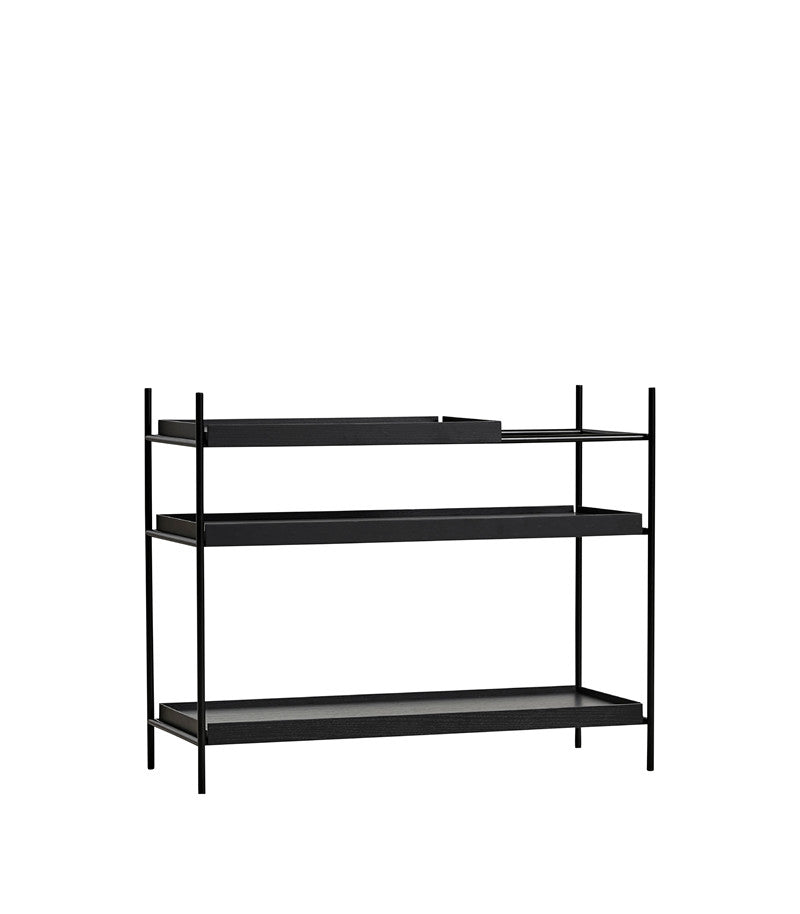 Produktbillede af WOUD TRAY REOL LAV SORT 100 i premium kvalitet