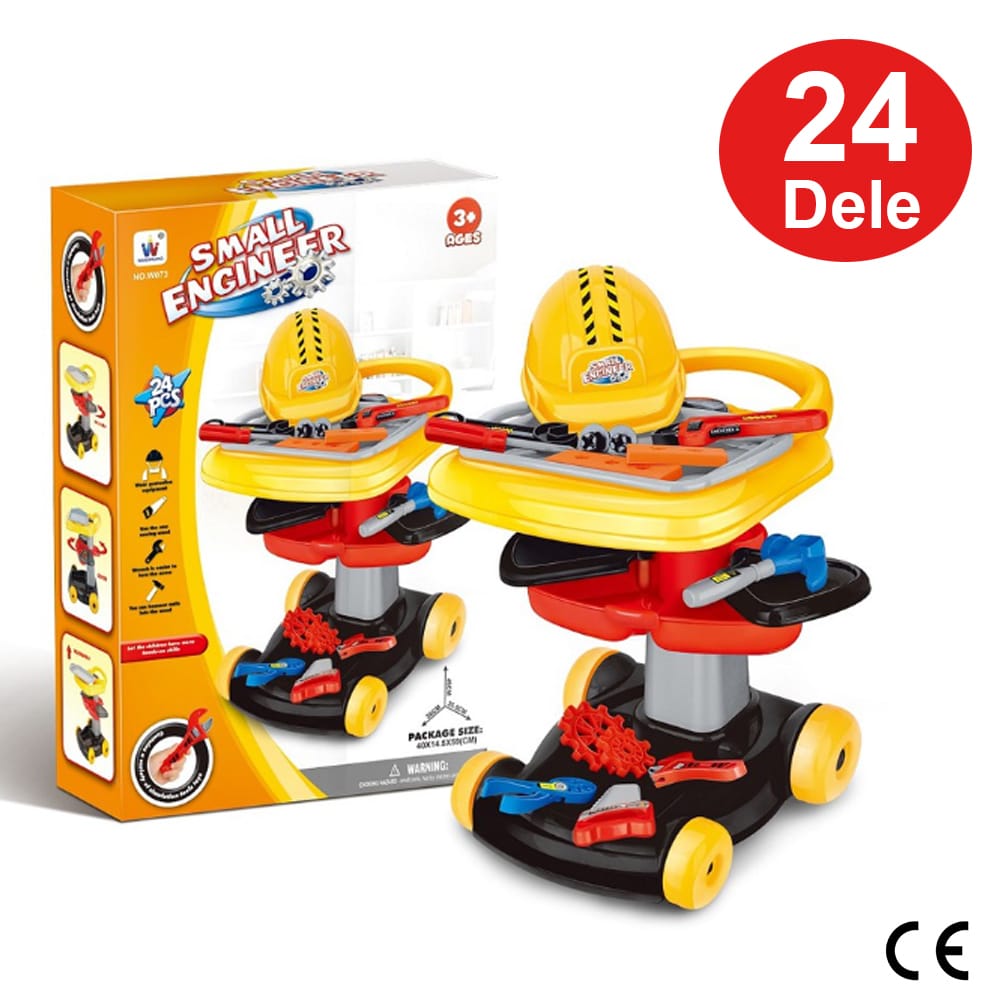 Produktbillede af Køb Trolley med værktøjsbord (24 dele) på tilbud