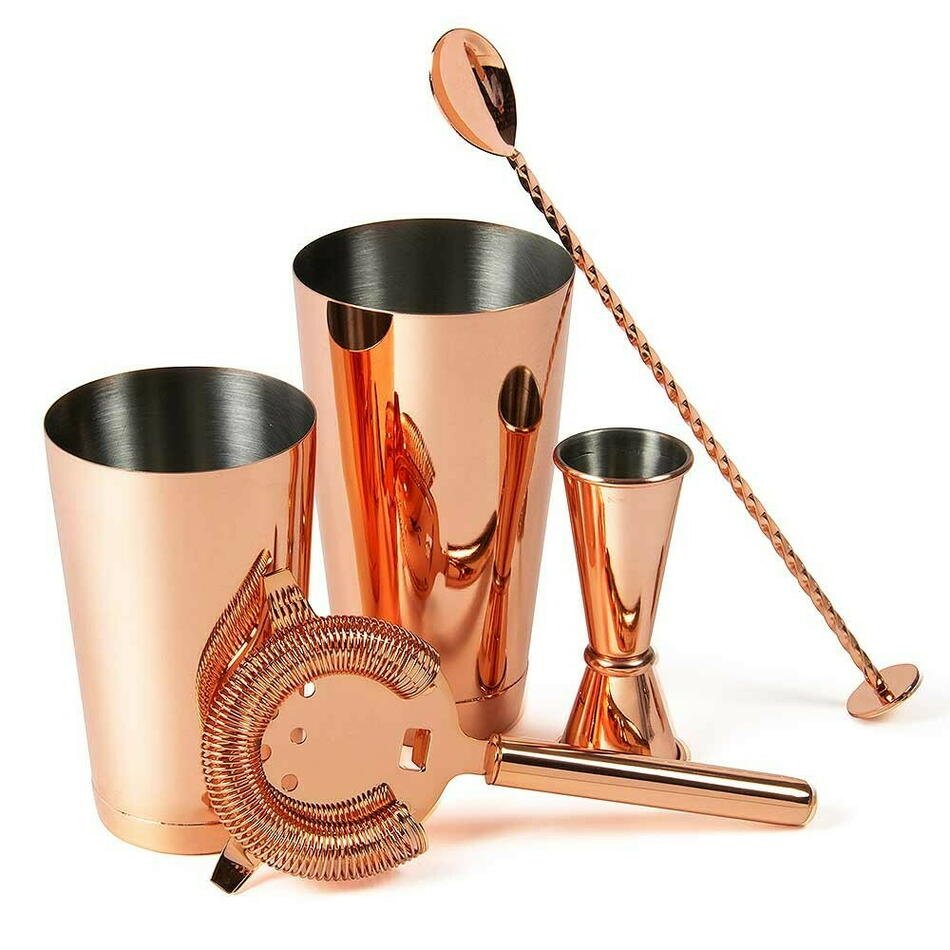 Kobber 5 Del Cocktail Set ❤ Kæmpe udvalg i Urban Bar ❤ Billig fragt og hurtig levering 2 - 5 hverdage - Varenummer: BAR-13686 / Ean: '5060511234122 på lager - Udsalg på Barudstyr Barværktøj Barsæt Spar op til 63% - Over 324 kendte brands på udsalg