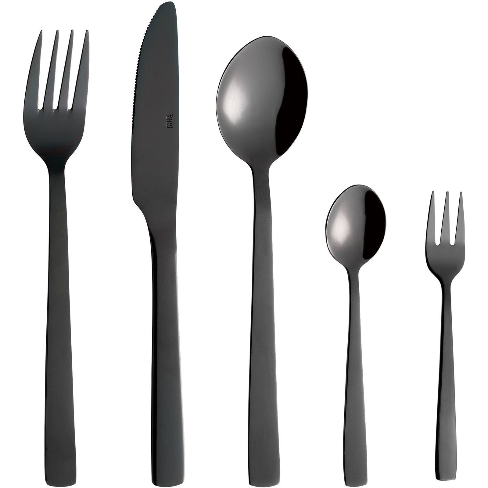 Aida Aida Raw bestiksæt 60 dele sort ❤ frontbillede (Bestikssæt)