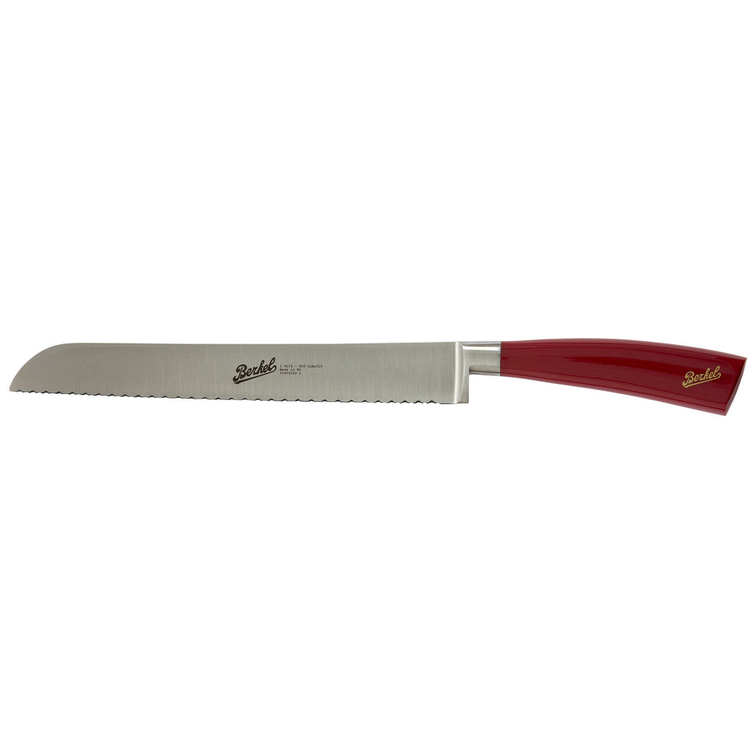 Berkel Berkel Elegance brødkniv 22 cm, rød – billede i brug (Brødknive)
