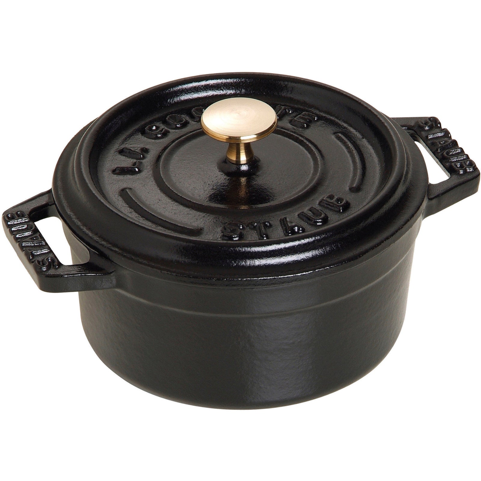 Staub Staub La Cocotte Rund minicocotte i sort, 10cm. 0,25 liter ❤ produktfoto i kategorien Minikogekar