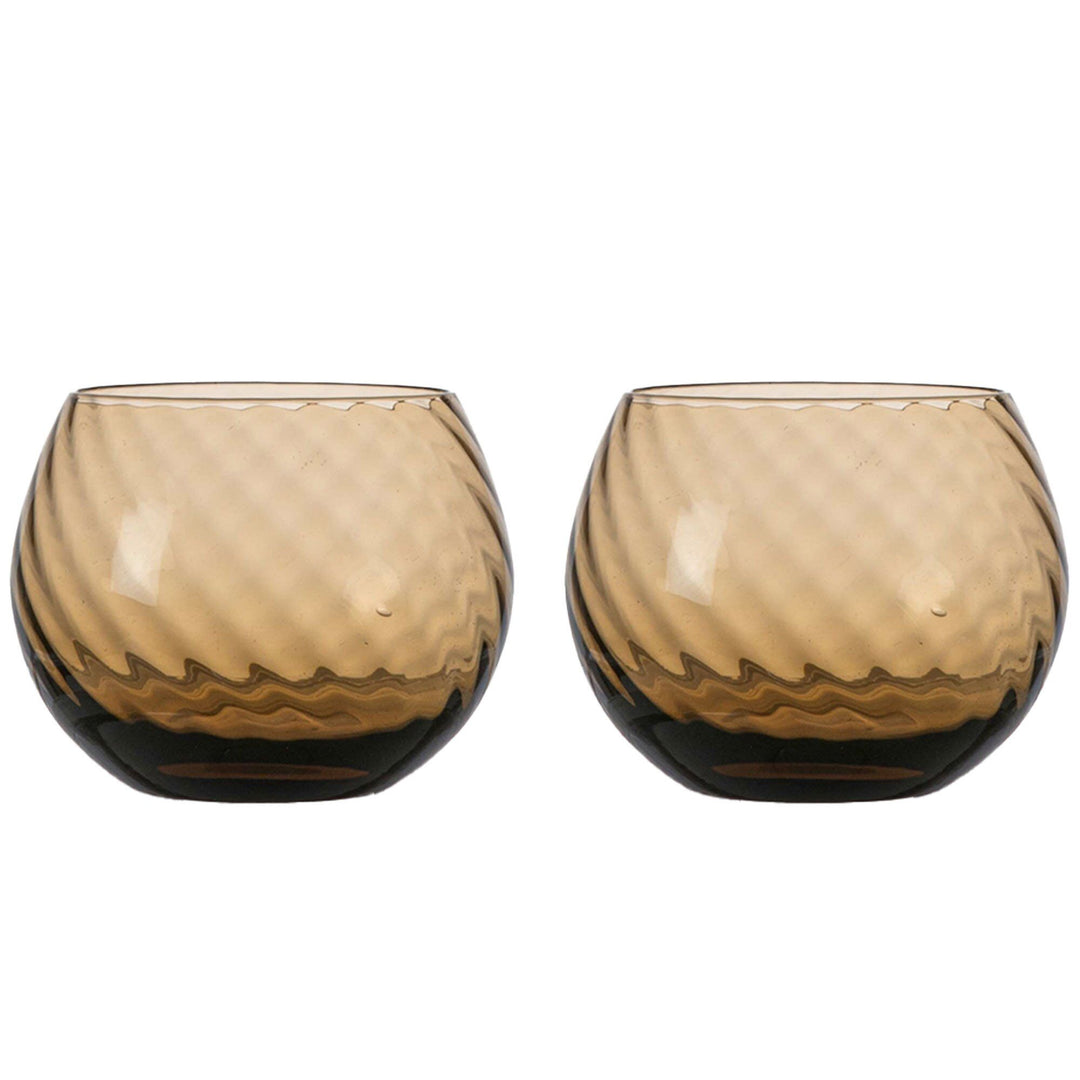 Byon Byon Opacity vandglas 22 cl, brun, 2-pack – produktfoto (Glas)