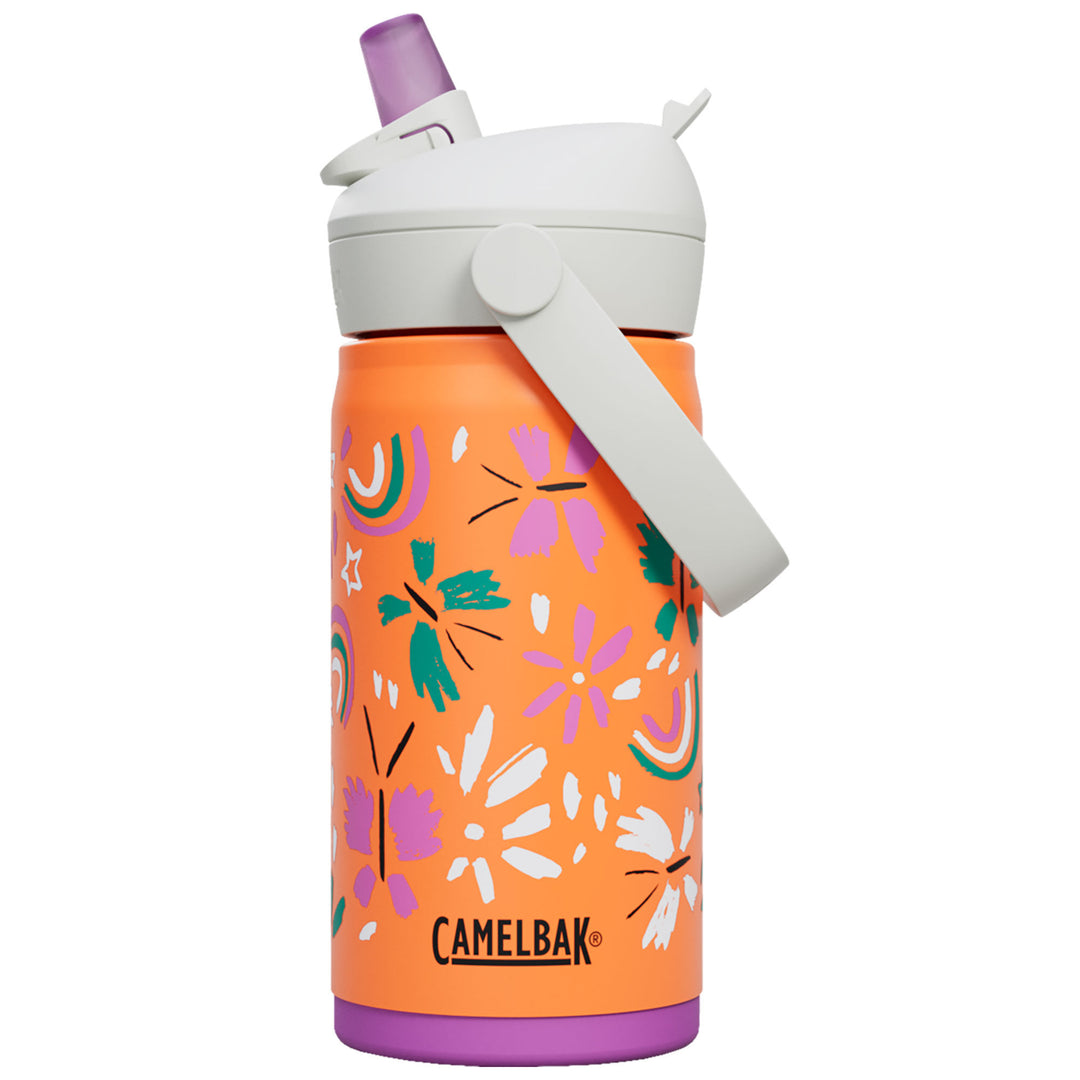 Camelbak Camelbak Thrive Flip Straw Kids drikkeflaske 0,35 liter, Butterfly Rainbow ❤ vinkelbillede (Kopper & Krus til børn)