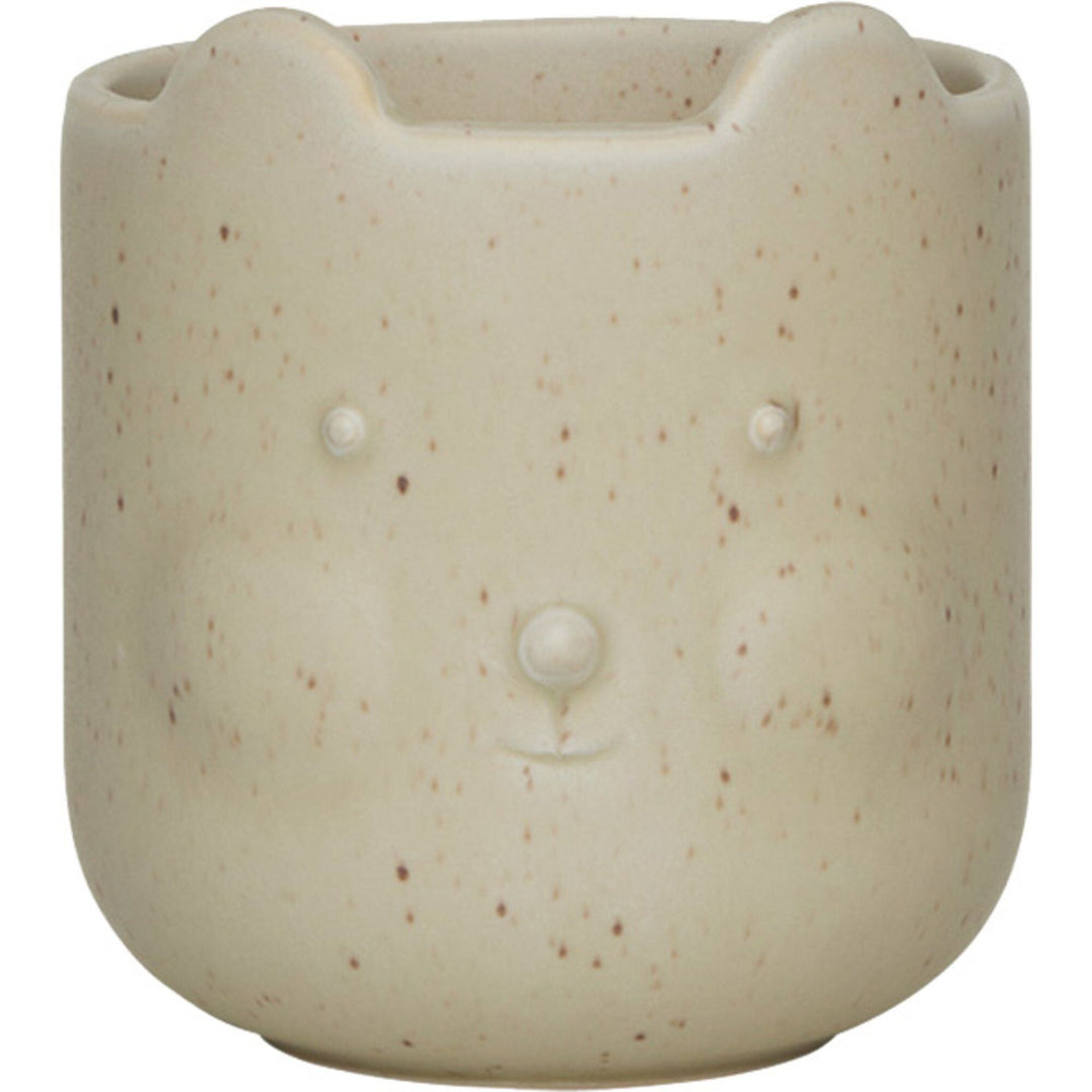 Oyoy living design Oyoy living design Bjørne krukke 9 cm, reactive olive – frontbillede (Krukke)