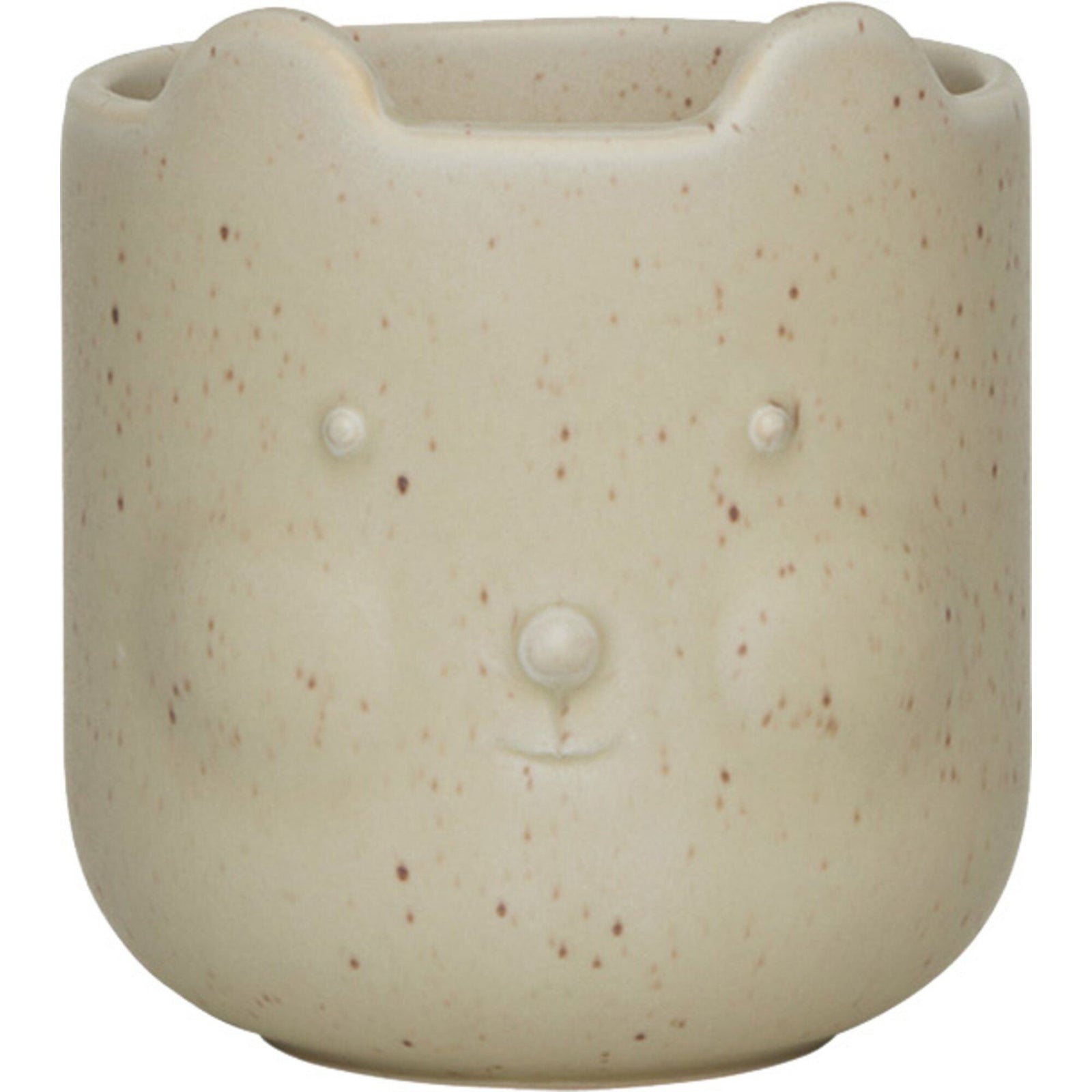 Oyoy living design Oyoy living design Bjørne krukke 9 cm, reactive olive – frontbillede (Krukke)