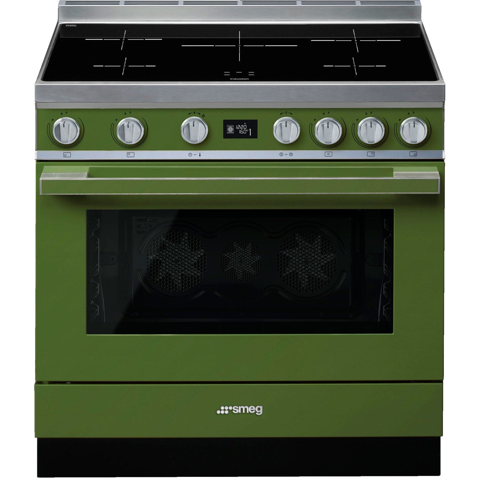 Smeg Smeg CPF9IPOG Portofino induktionskomfur, grøn – produktbillede (Induktionskomfur)