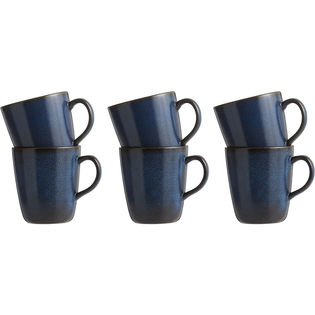 Aida Aida RAW krus med hank, 35 cl, midnight blue, 6 stk. ❤ vinkelbillede (Krus)