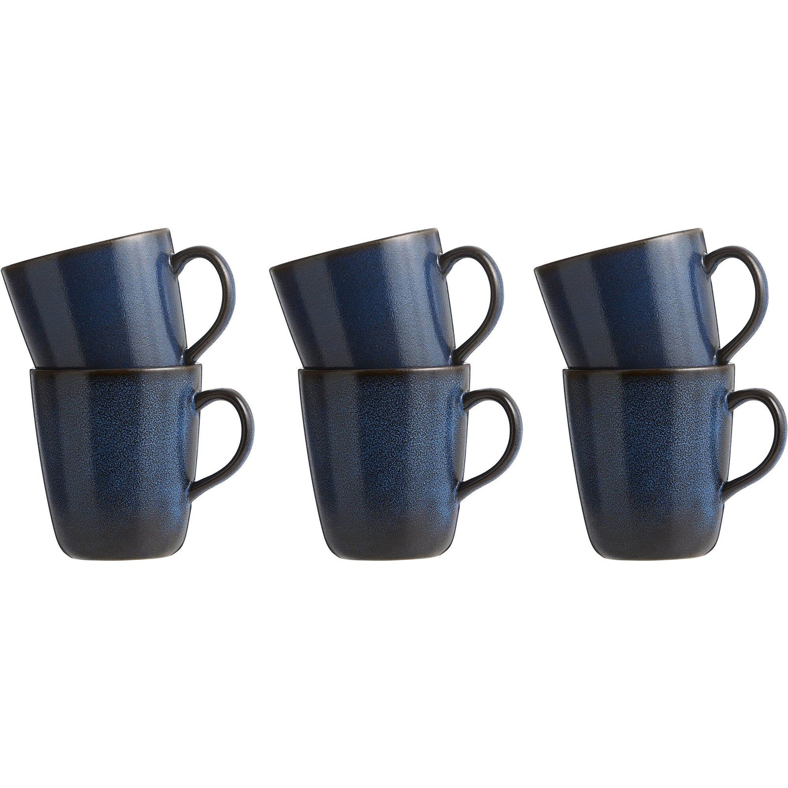 Aida Aida RAW krus med hank, 35 cl, midnight blue, 6 stk. ❤ vinkelbillede (Krus)