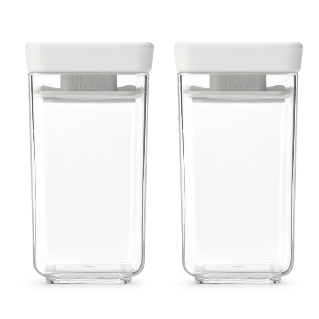 Brabantia Brabantia Tasty+ stabelbart beholder sæt 2 dele, lysegrå ❤ frontbillede (Madopbevaring)