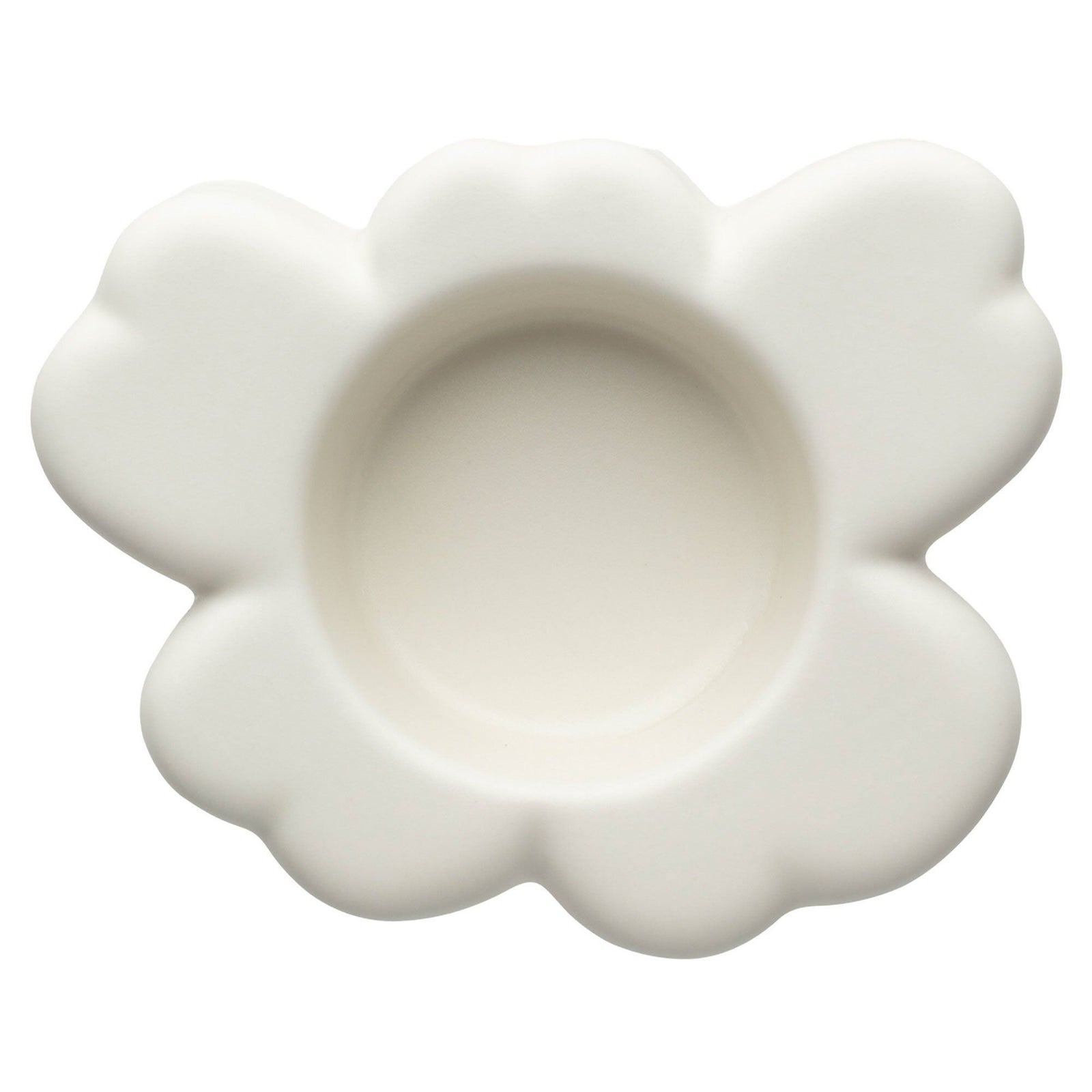 Marimekko Marimekko Unikko Shape fyrfadsstage 10 x 3 cm, matte white ❤ vinkelbillede (Lysestage)