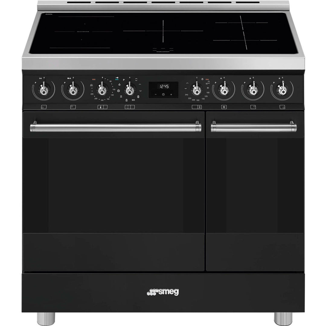 Smeg Smeg C92IPMB2 Classic Induktionskomfur, mat sort – frontbillede (Komfurer)