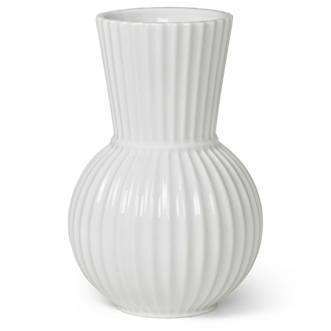 Lyngby porcelæn Lyngby porcelæn Tura vase, 18 cm, hvid – vinkelbillede (Vase)