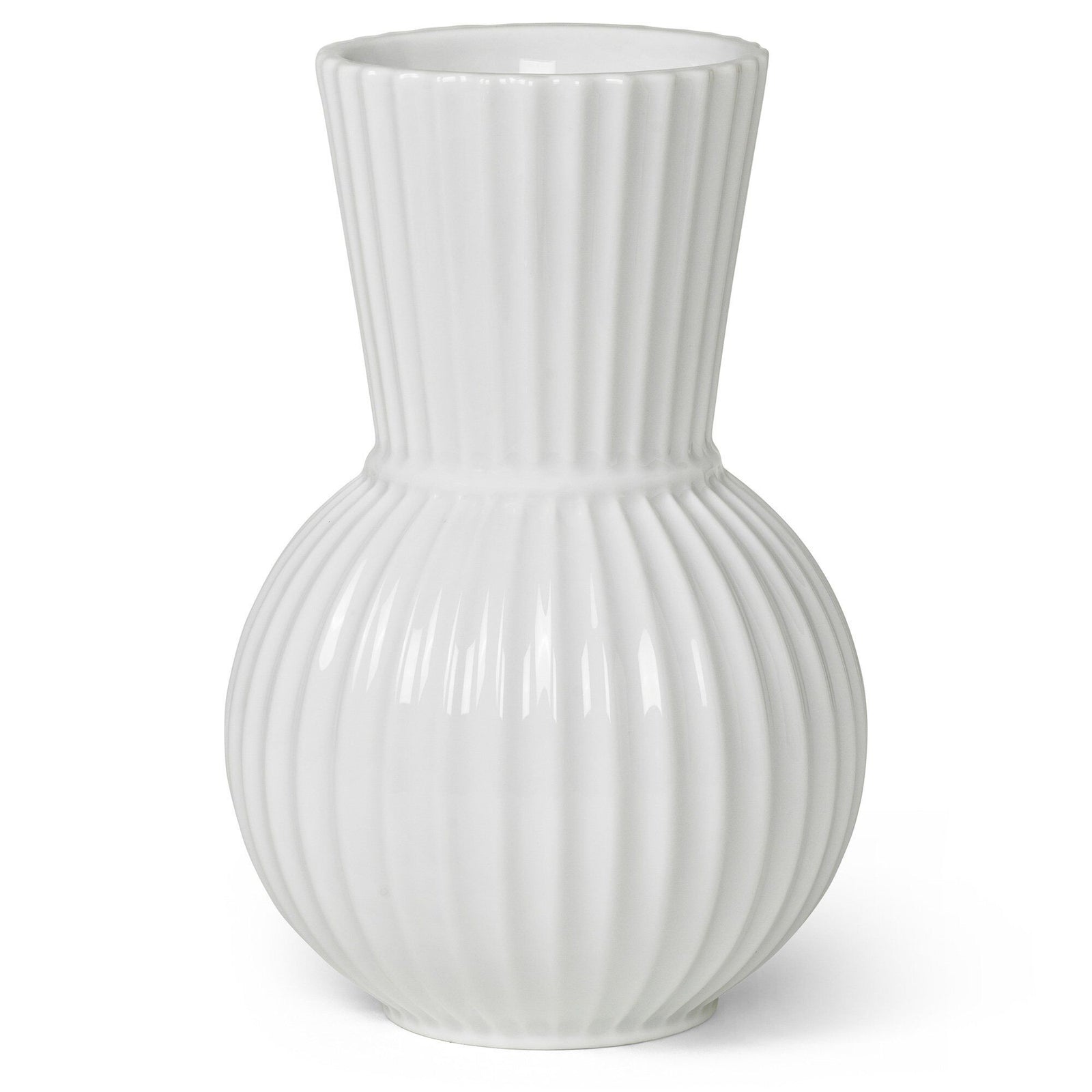 Lyngby porcelæn Lyngby porcelæn Tura vase, 18 cm, hvid – vinkelbillede (Vase)