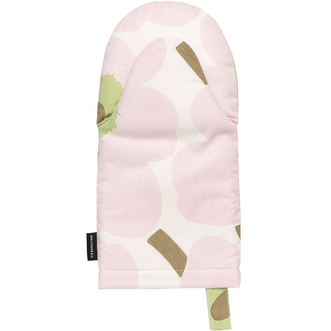 Marimekko Marimekko Pieni Unikko ovnhandske, hvid/rosa ❤ produktbillede (Grydelapper og Grydehandsker)
