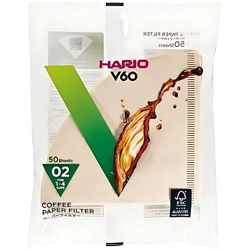 Produktbillede af Papirfilter 02 Natur 50 Stk. Hario på tilbud i premium kvalitet