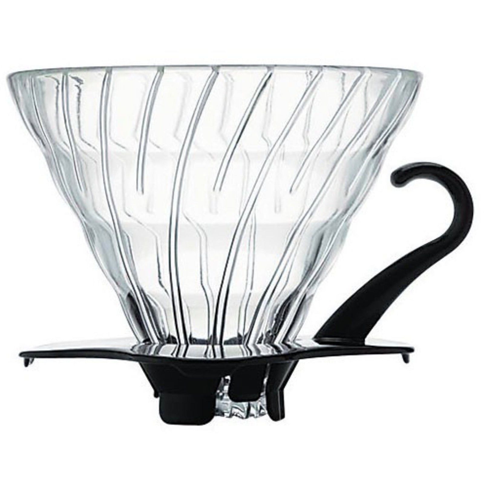 Hario Hario 1 Cup Dripper V60 Glas m. sort ❤ vinkelbillede (Kaffeskål)