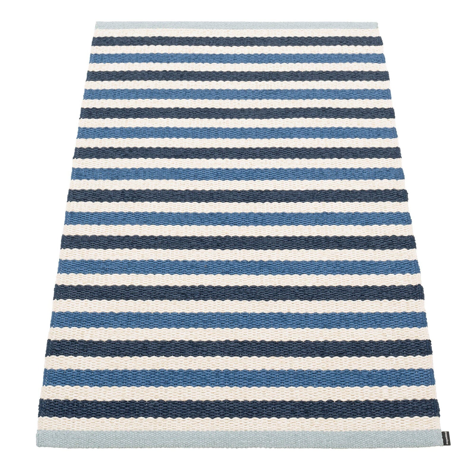 Pappelina Pappelina Teo gulvtæppe 70 cm x 120 cm, denim/blue/vanilla – vinkelbillede (Tæpper)