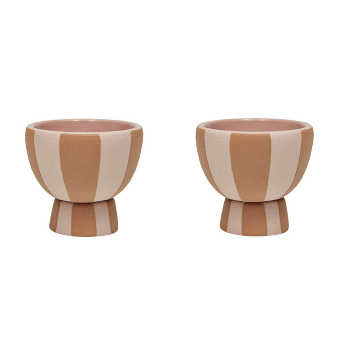 Oyoy living design Oyoy living design Toppu æggebæger 2 stk, karamel/pink ❤ vinkelbillede (Æggebægre)