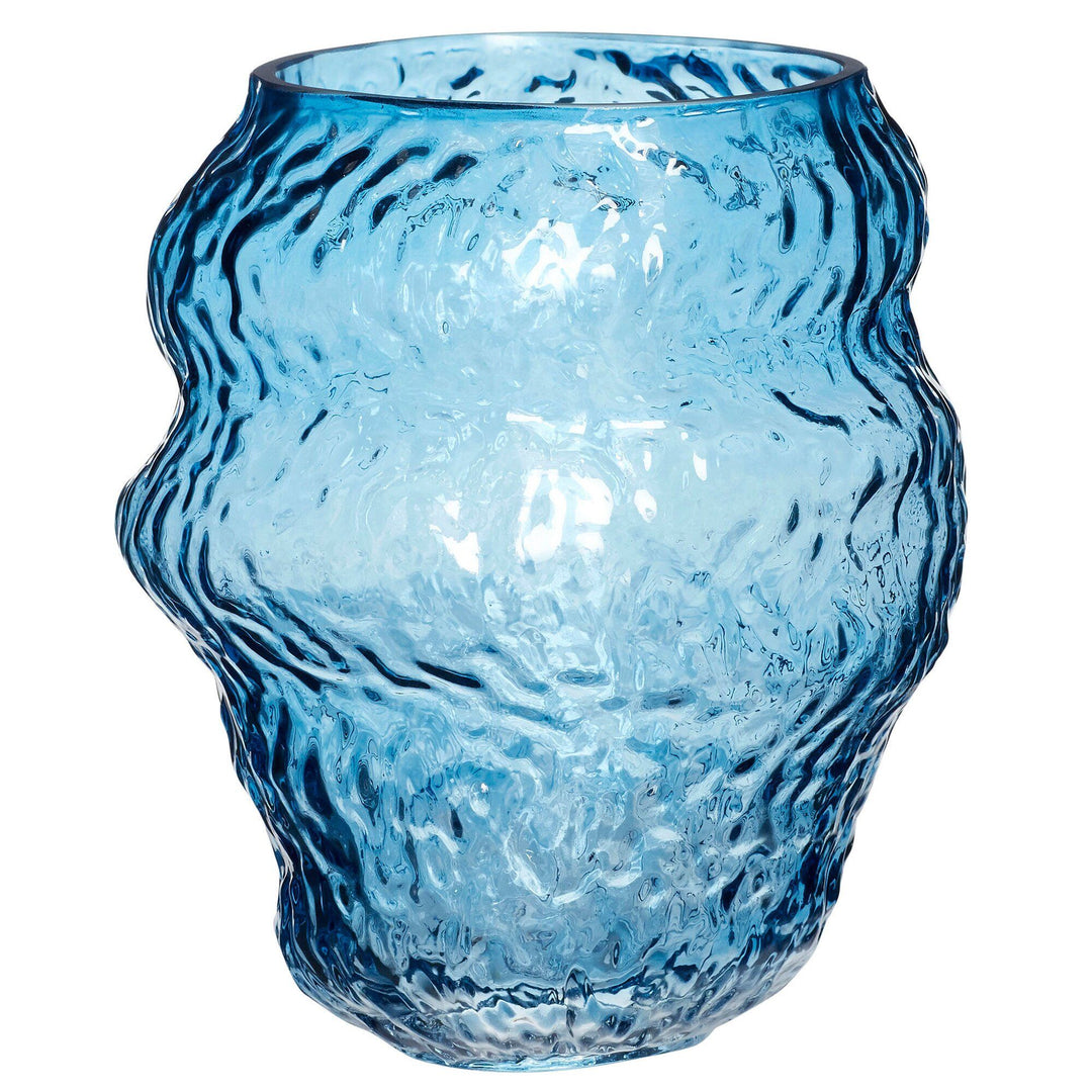 Hübsch Hübsch Aurora vase 18 cm, blå – vinkelbillede (Vase)
